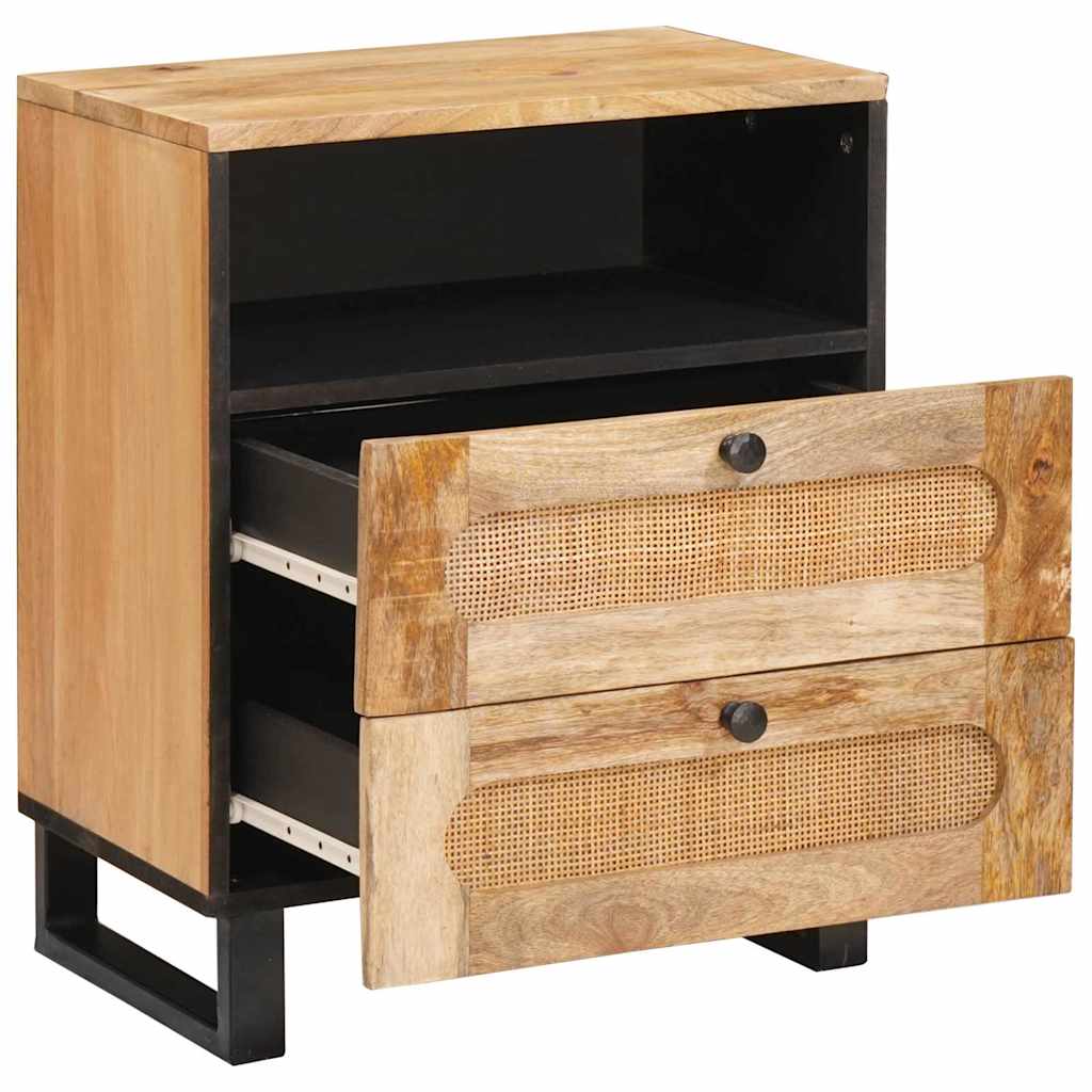 Cabinet de chevet Naturel 50 x 33 x 62 cm Bois de mangue massif