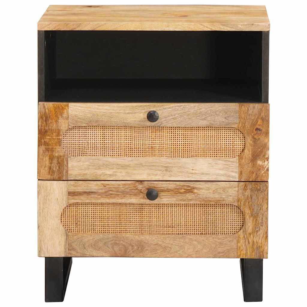 Cabinet de chevet Naturel 50 x 33 x 62 cm Bois de mangue massif