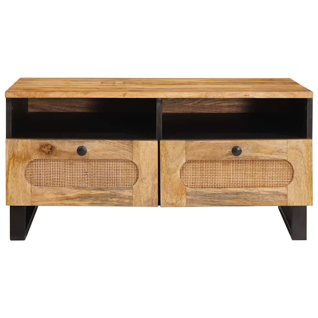Table basse avec tiroir Chêne artisanal 80 x 54 x 40 cm - XIOS