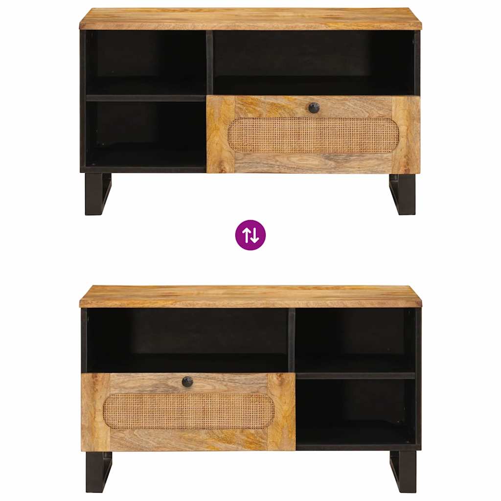 Meuble TV Marron 80 x 33 x 46 cm Bois de mangue massif - XIOS