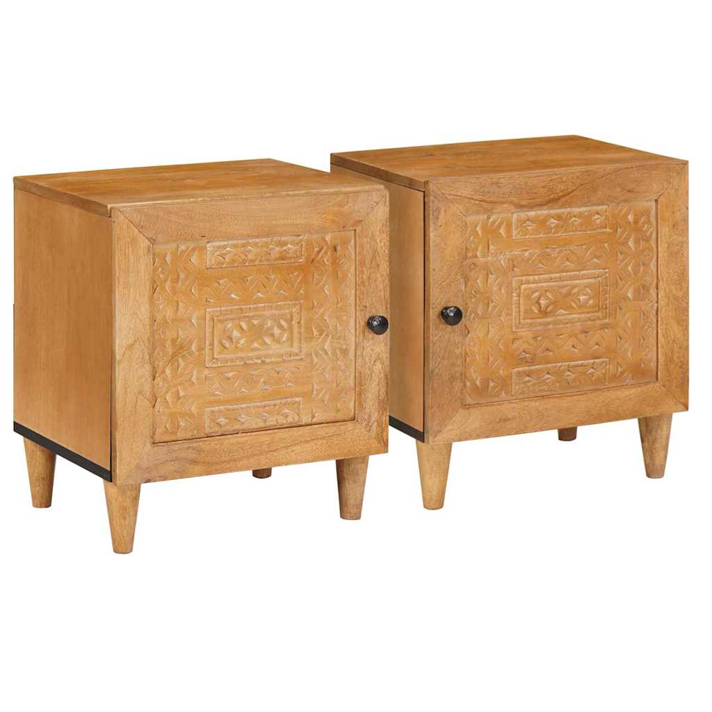 Cabinet de chevet 2 pcs Marron Clair 40 x 33 x 46 cm
