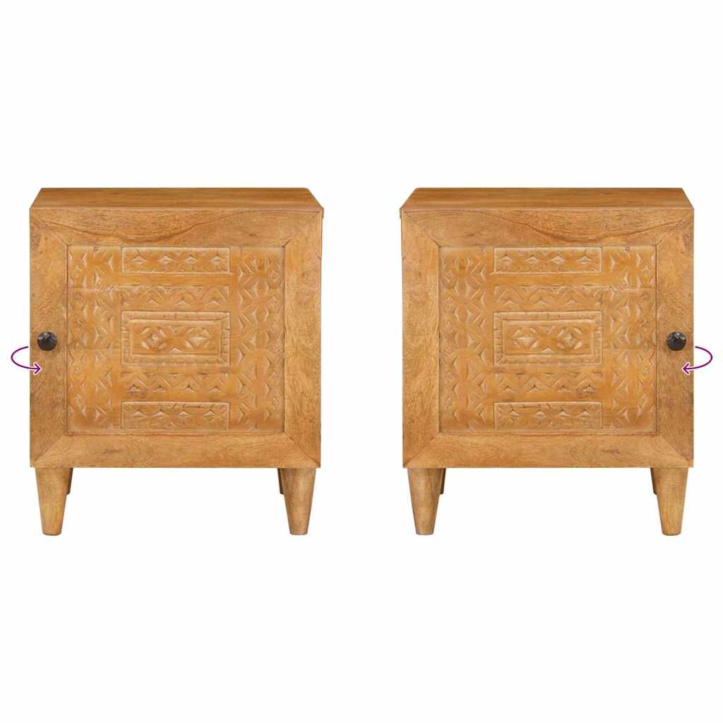 Cabinet de chevet 2 pcs Marron Clair 40 x 33 x 46 cm - XIOS