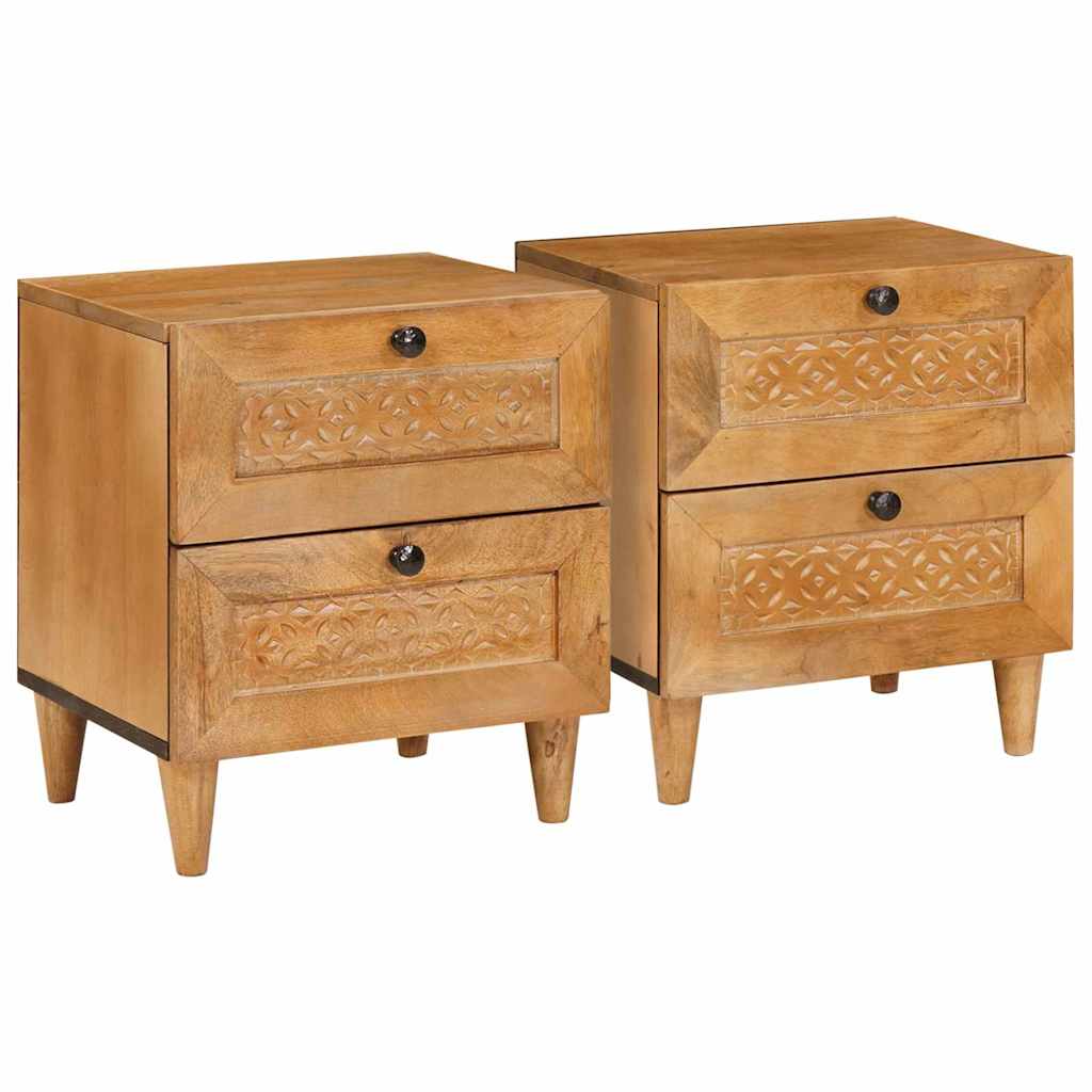 Cabinet de chevet 2 pcs Marron Clair 40 x 33 x 46 cm - XIOS
