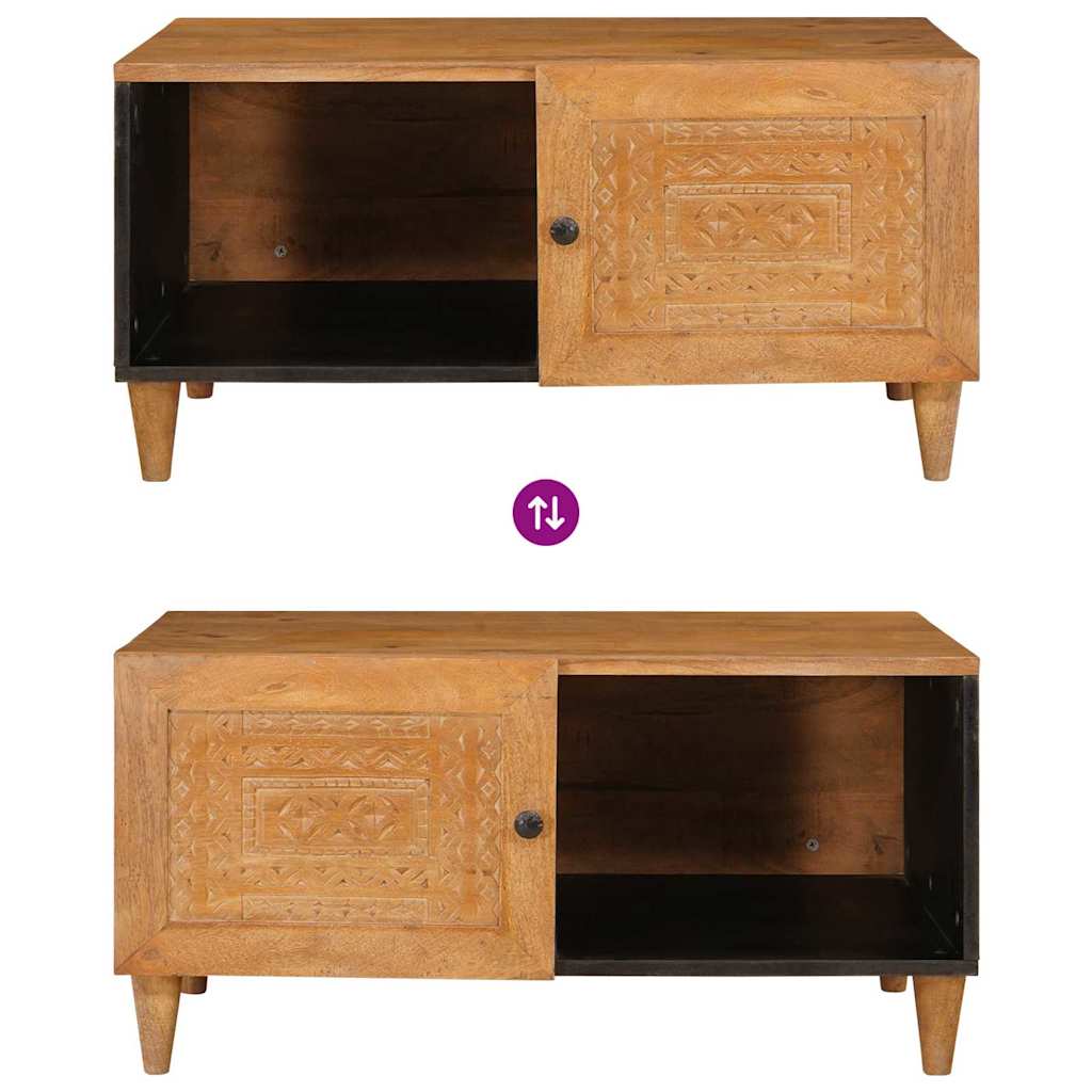 Table basse Marron Clair 80 x 50 x 40 cm Bois d'acacia massif - XIOS