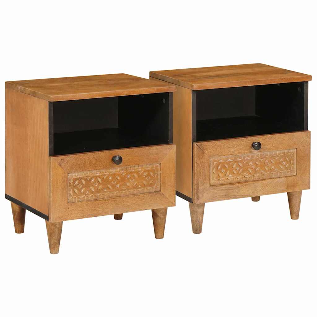 Cabinet de chevet 2 pcs Marron Clair 40 x 33 x 46 cm