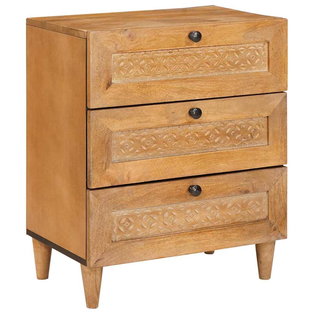 Table de chevet avec tiroir Marron clair 50 x 33 x 60 cm - XIOS