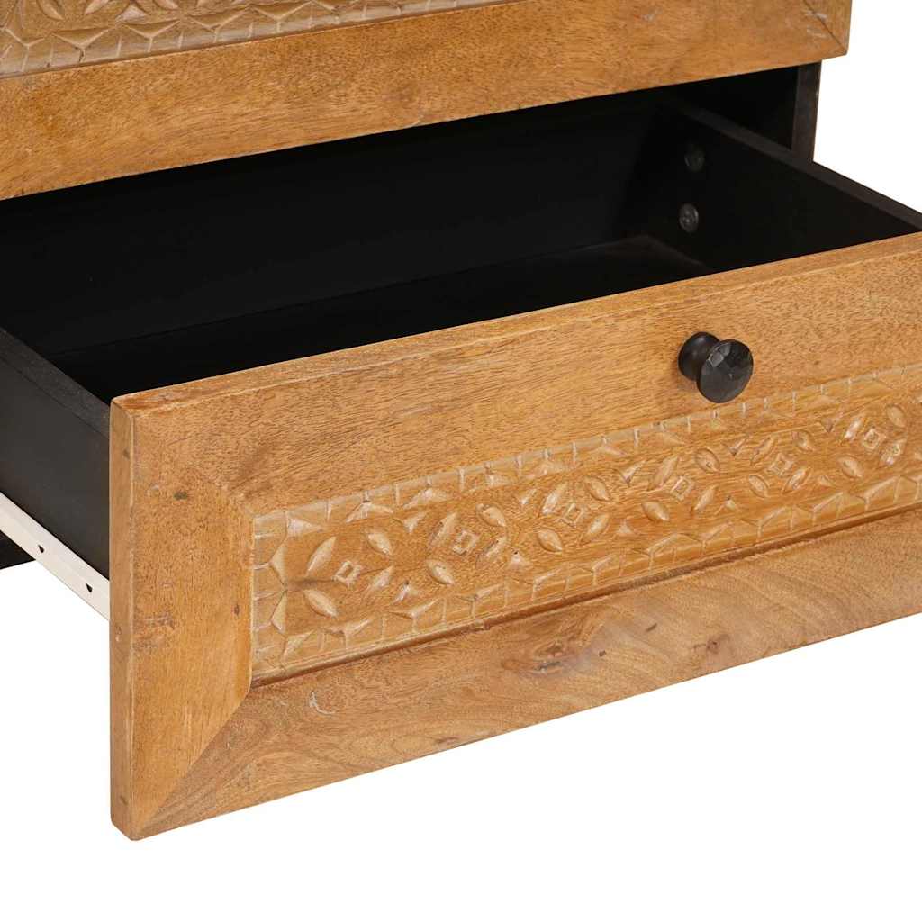 Table de chevet avec tiroir Marron clair 50 x 33 x 60 cm - XIOS