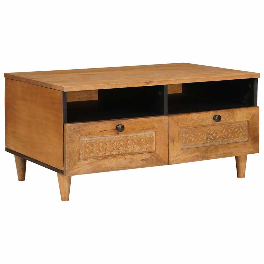 Table basse Marron Clair 80 x 54 x 40 cm Bois d'acacia massif - XIOS