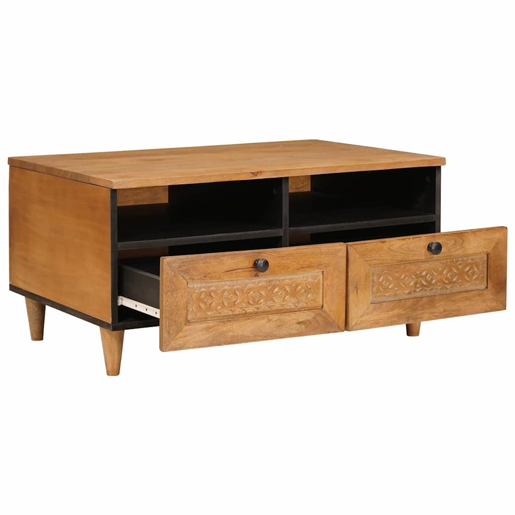 Table basse Marron Clair 80 x 54 x 40 cm Bois d'acacia massif - XIOS