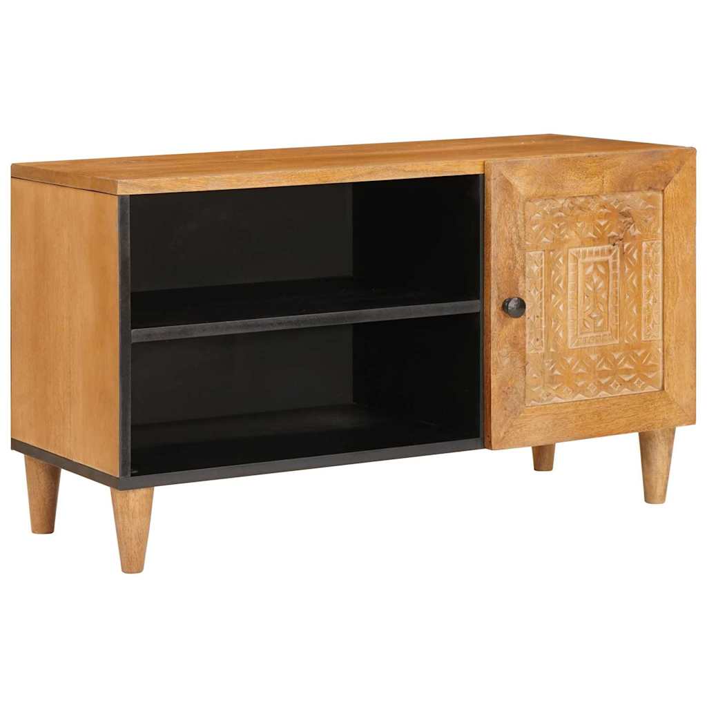 Meuble TV Marron clair 80 x 33 x 46 cm bois de manguier massif - XIOS