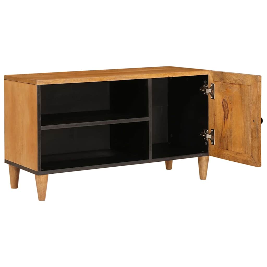 Meuble TV Marron clair 80 x 33 x 46 cm bois de manguier massif - XIOS