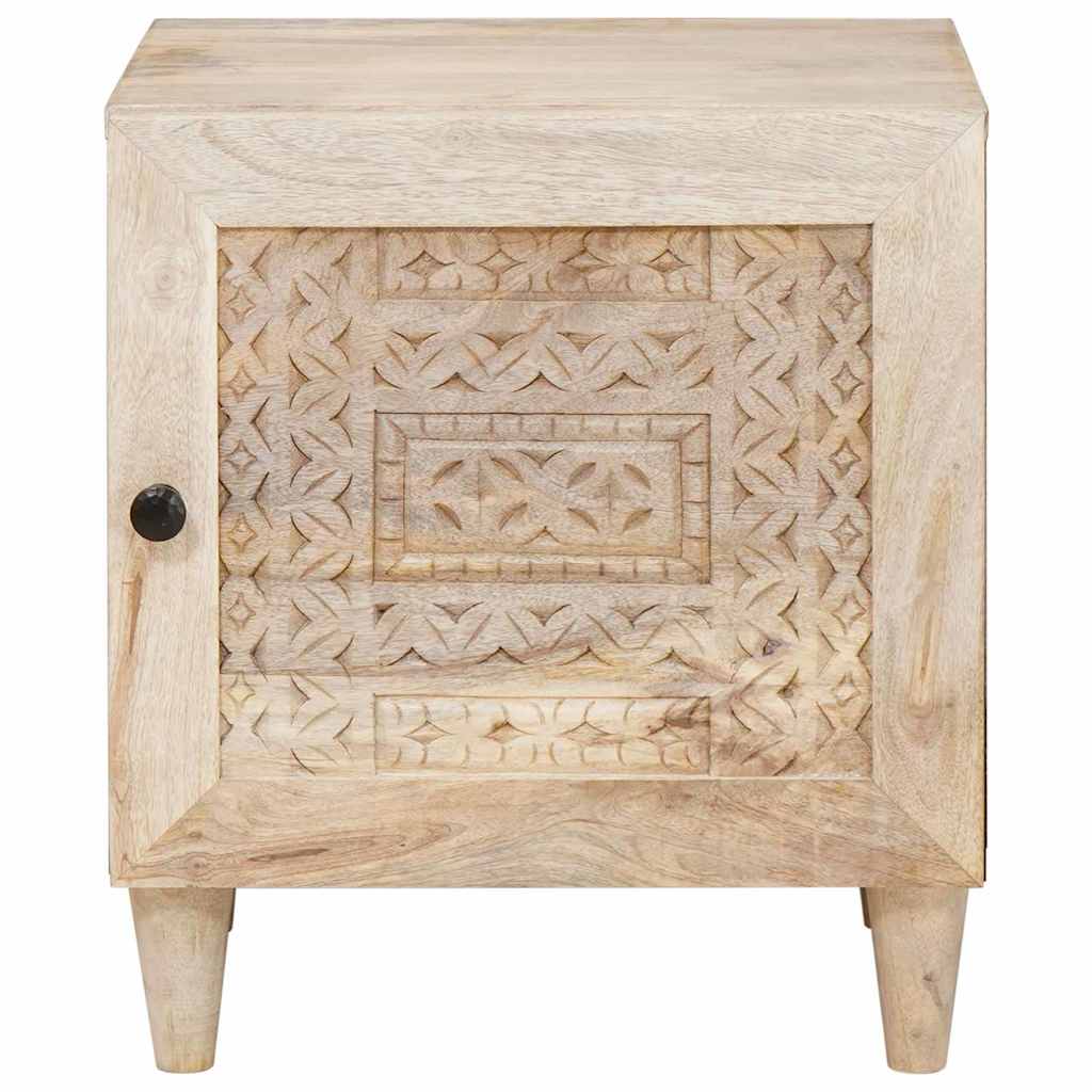 Cabinet de chevet Beige 40 x 33 x 46 cm Bois d'acacia massif - XIOS
