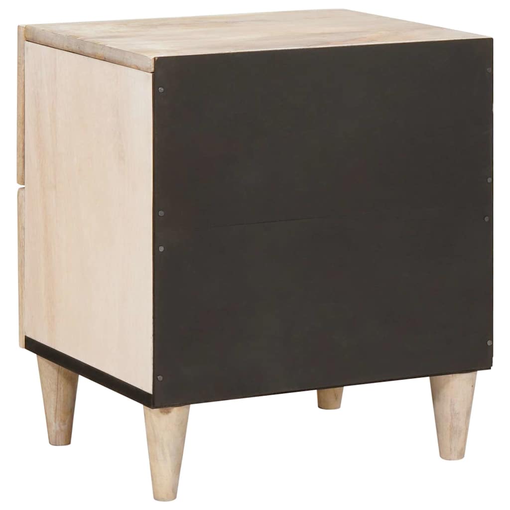 Cabinet de chevet Beige 40 x 33 x 46 cm Bois d'acacia massif - XIOS