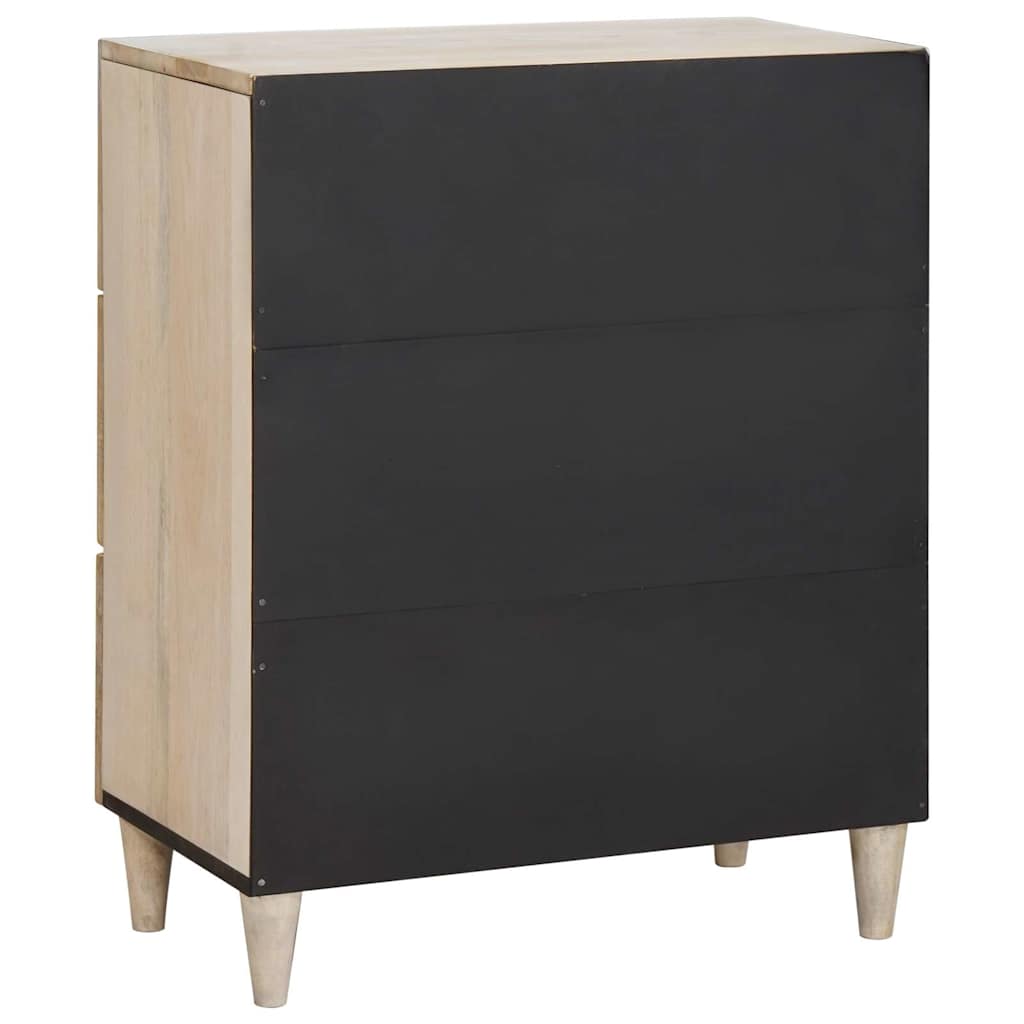 Buffet 60 x 33 x 75 cm bois de manguier massif Blanc