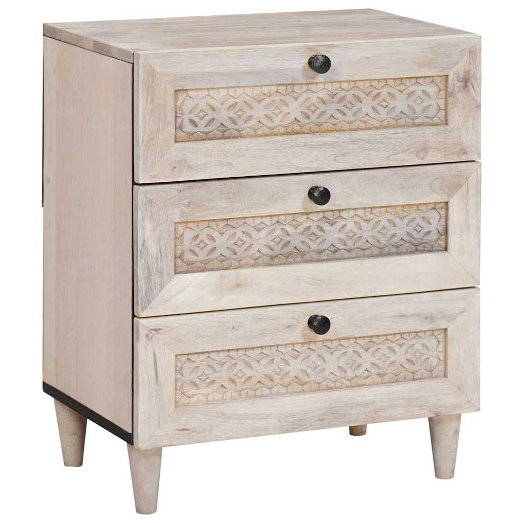 Table de chevet Blanc 50 x 33 x 62 cm Bois d'ingénierie - XIOS