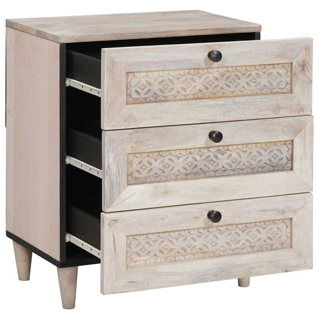 Table de chevet Blanc 50 x 33 x 62 cm Bois d'ingénierie - XIOS