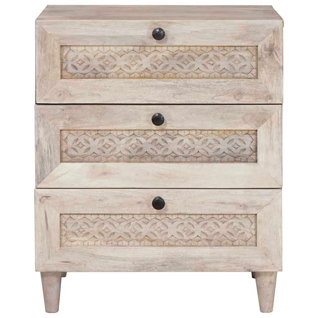 Table de chevet Blanc 50 x 33 x 62 cm Bois d'ingénierie - XIOS