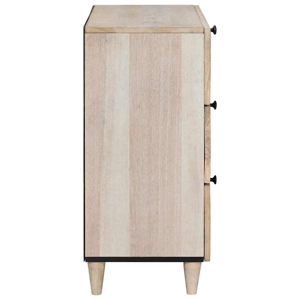 Table de chevet Beige 50 x 33 x 60 cm bois de manguier massif - XIOS