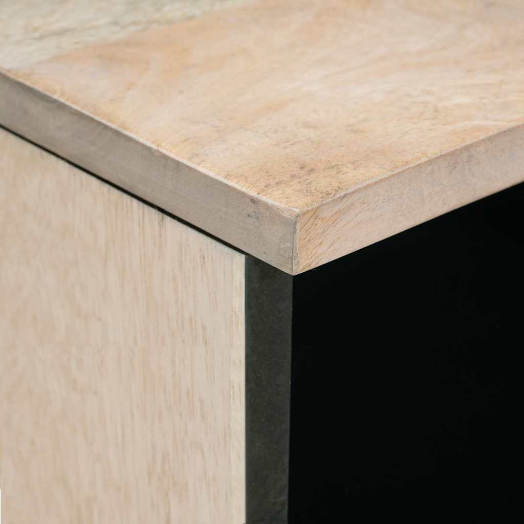 Cabinet de chevet Beige 50 x 33 x 62 cm Bois d'acacia massif - XIOS