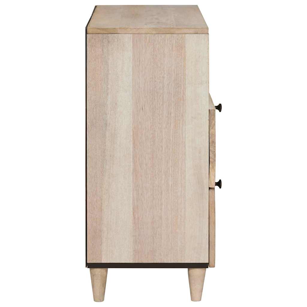 Table de chevet Beige 50 x 33 x 60 cm bois de manguier massif - XIOS