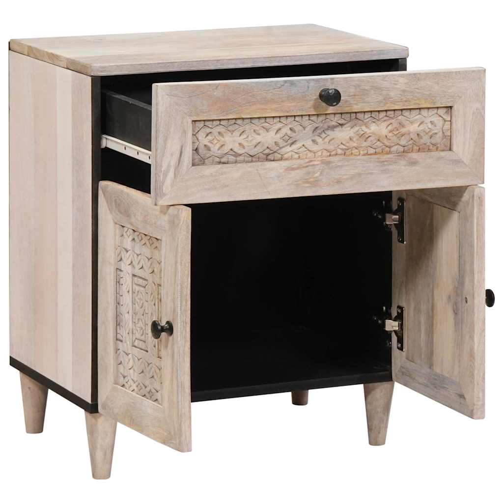 Table de chevet Blanc 50 x 33 x 60 cm Bois d'ingénierie - XIOS