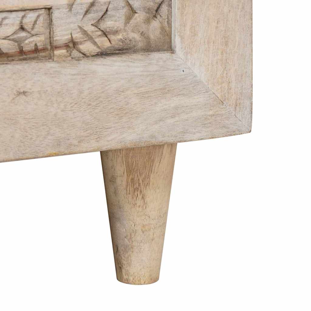 Table basse Beige 100 x 54 x 40 cm bois de manguier massif - XIOS