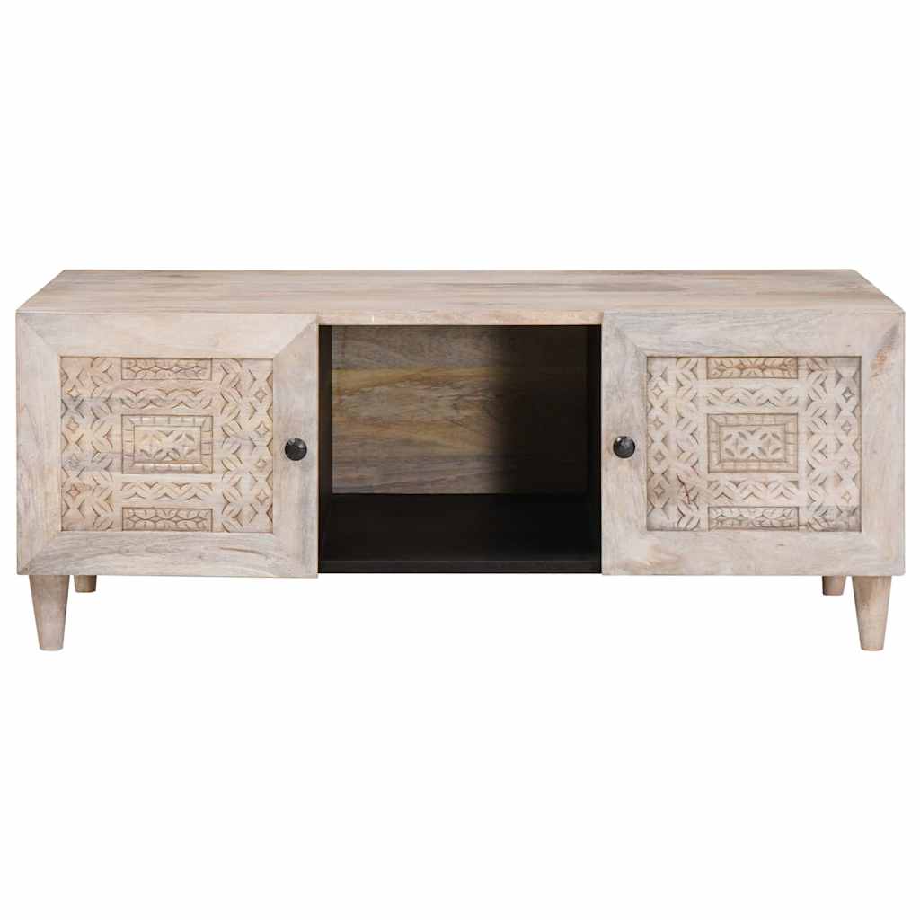 Table basse Beige 100 x 54 x 40 cm bois de manguier massif - XIOS