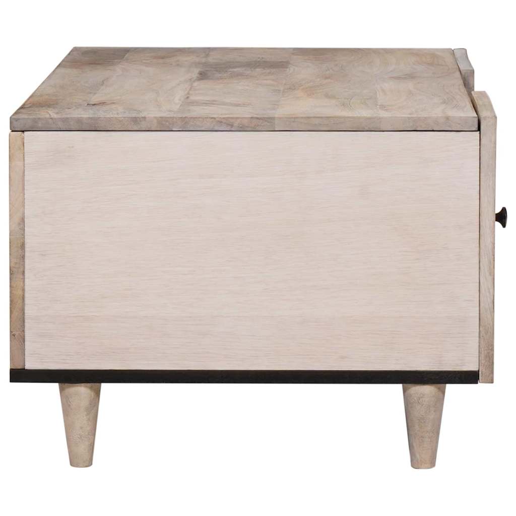 Table basse Beige 100 x 54 x 40 cm bois de manguier massif - XIOS