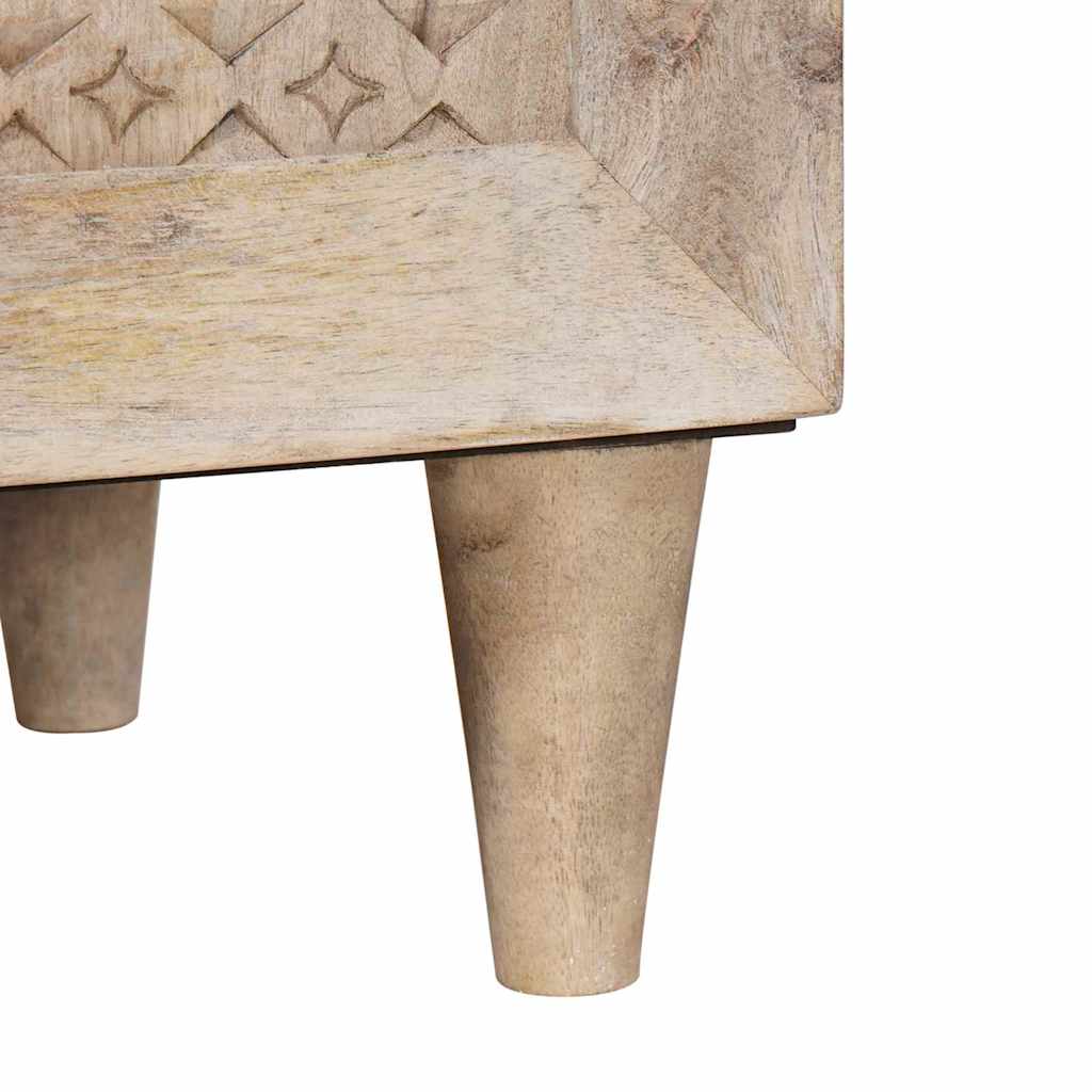 Buffet Blanc Blanchi 60 x 33 x 75 cm Bois de mangue massif