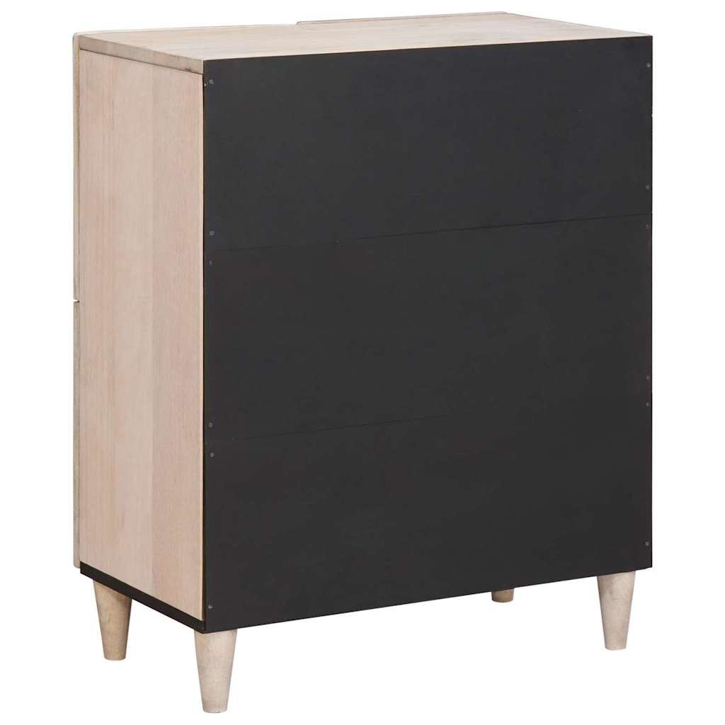 Buffet Blanc Blanchi 60 x 33 x 75 cm Bois de mangue massif
