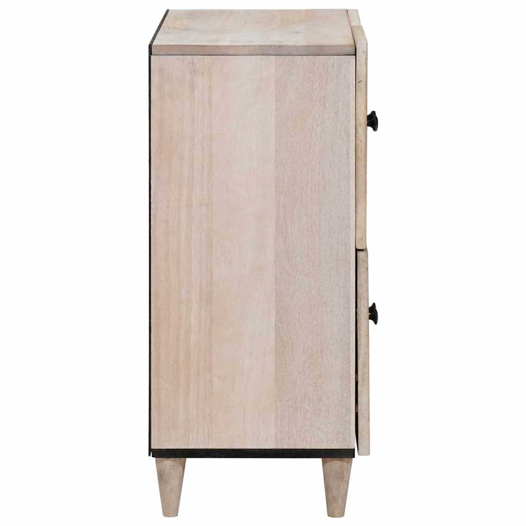 Buffet Blanc Blanchi 60 x 33 x 75 cm Bois de mangue massif