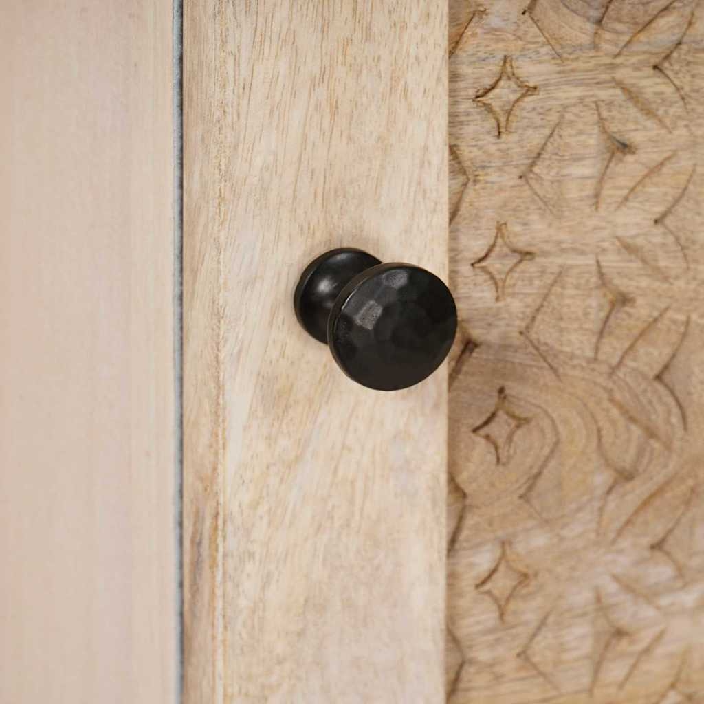 Haut Armoire Blanc 40 x 33 x 110 cm bois de manguier massif - XIOS