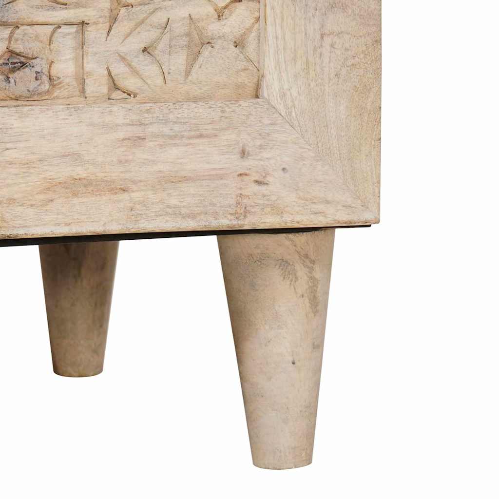 Haut Armoire Blanc 40 x 33 x 110 cm bois de manguier massif - XIOS