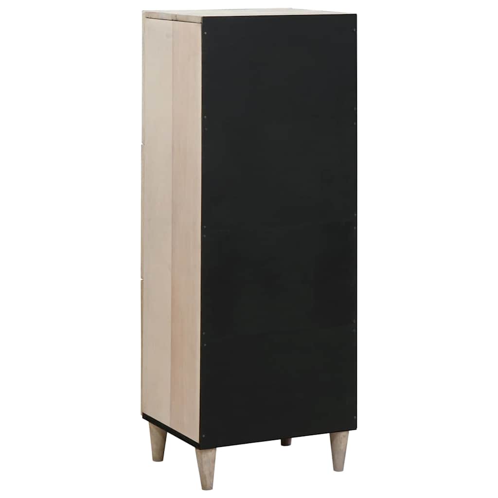 Haut Armoire Blanc 40 x 33 x 110 cm bois de manguier massif - XIOS