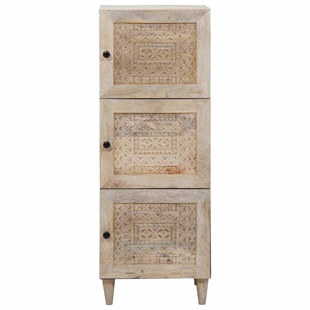 Haut Armoire Blanc 40 x 33 x 110 cm bois de manguier massif - XIOS