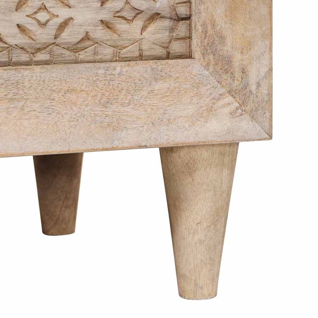 Haut Armoire Blanc 60 x 33 x 100 cm bois de manguier massif - XIOS