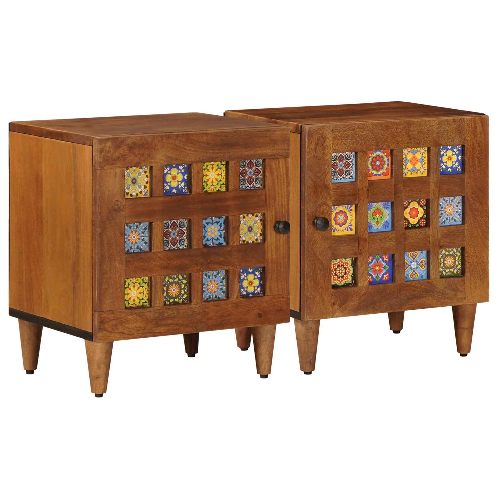 Cabinet de chevet 2 pcs Marron 40 x 33,5 x 46 cm - XIOS