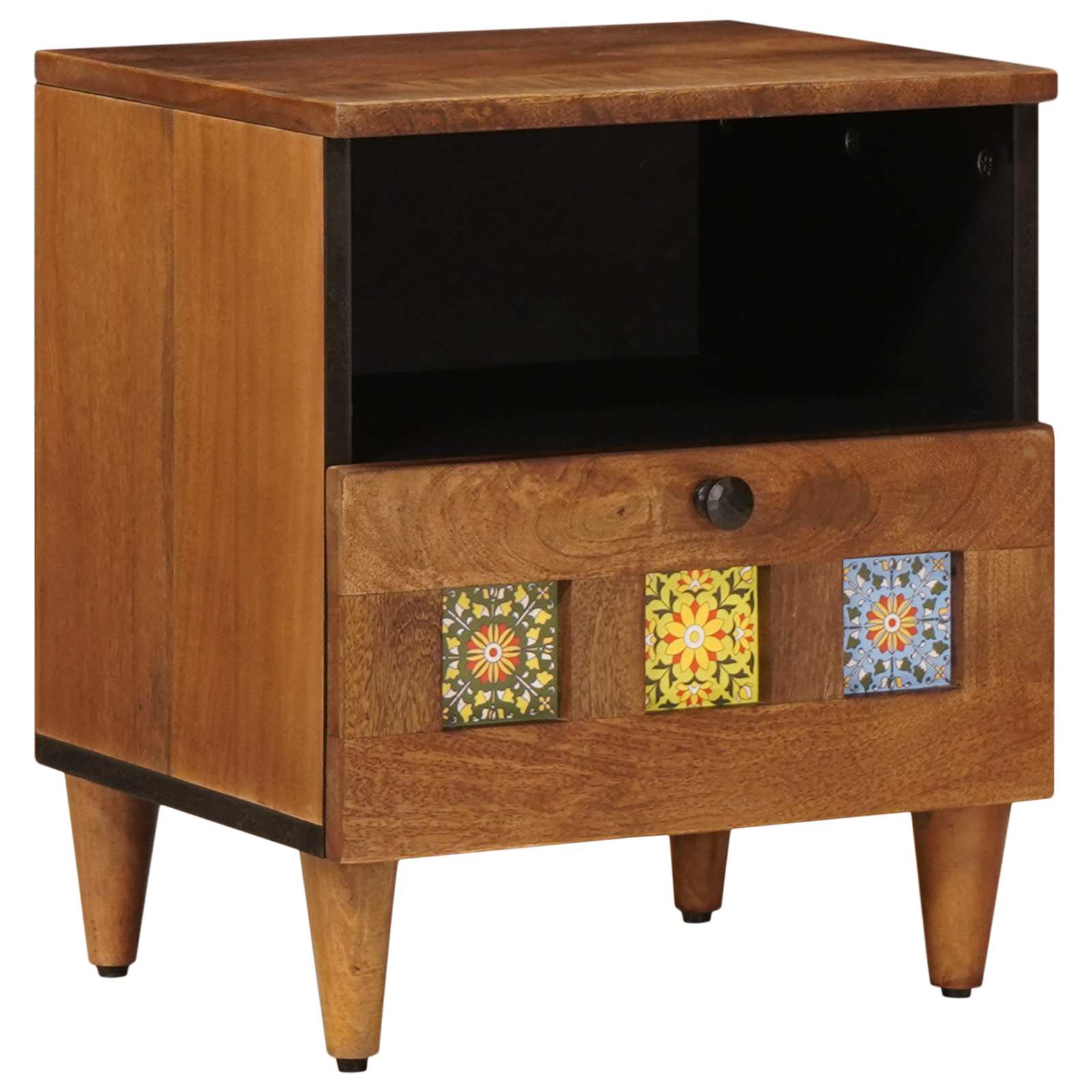 Cabinet de chevet Marron 40 x 33 x 46 cm Bois de mangue massif - XIOS