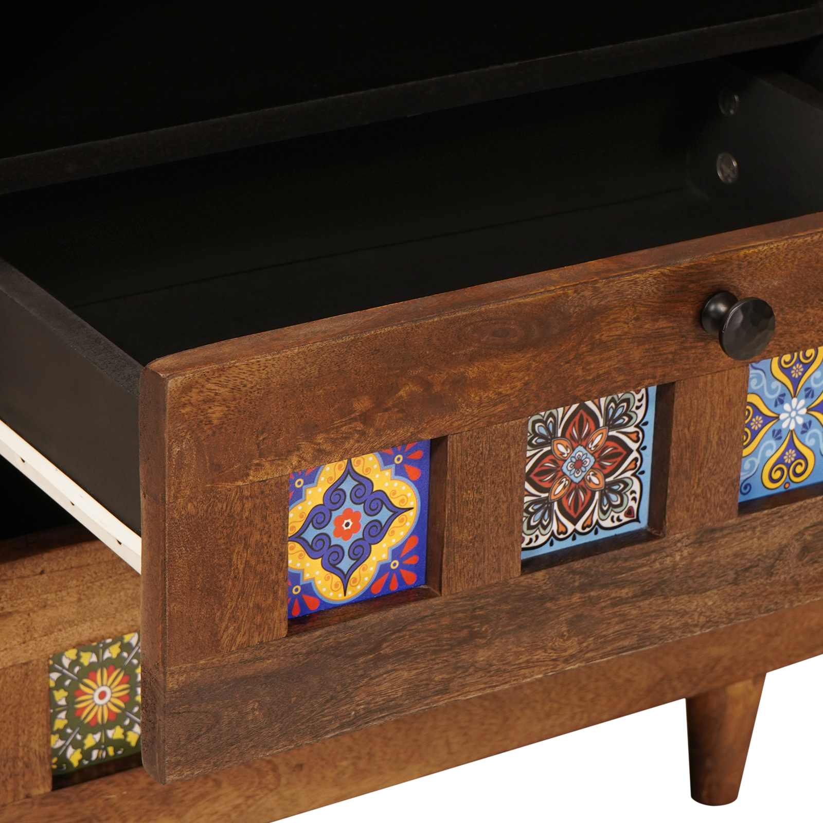 Cabinet de chevet Marron 50 x 33 x 62 cm Bois de mangue massif - XIOS