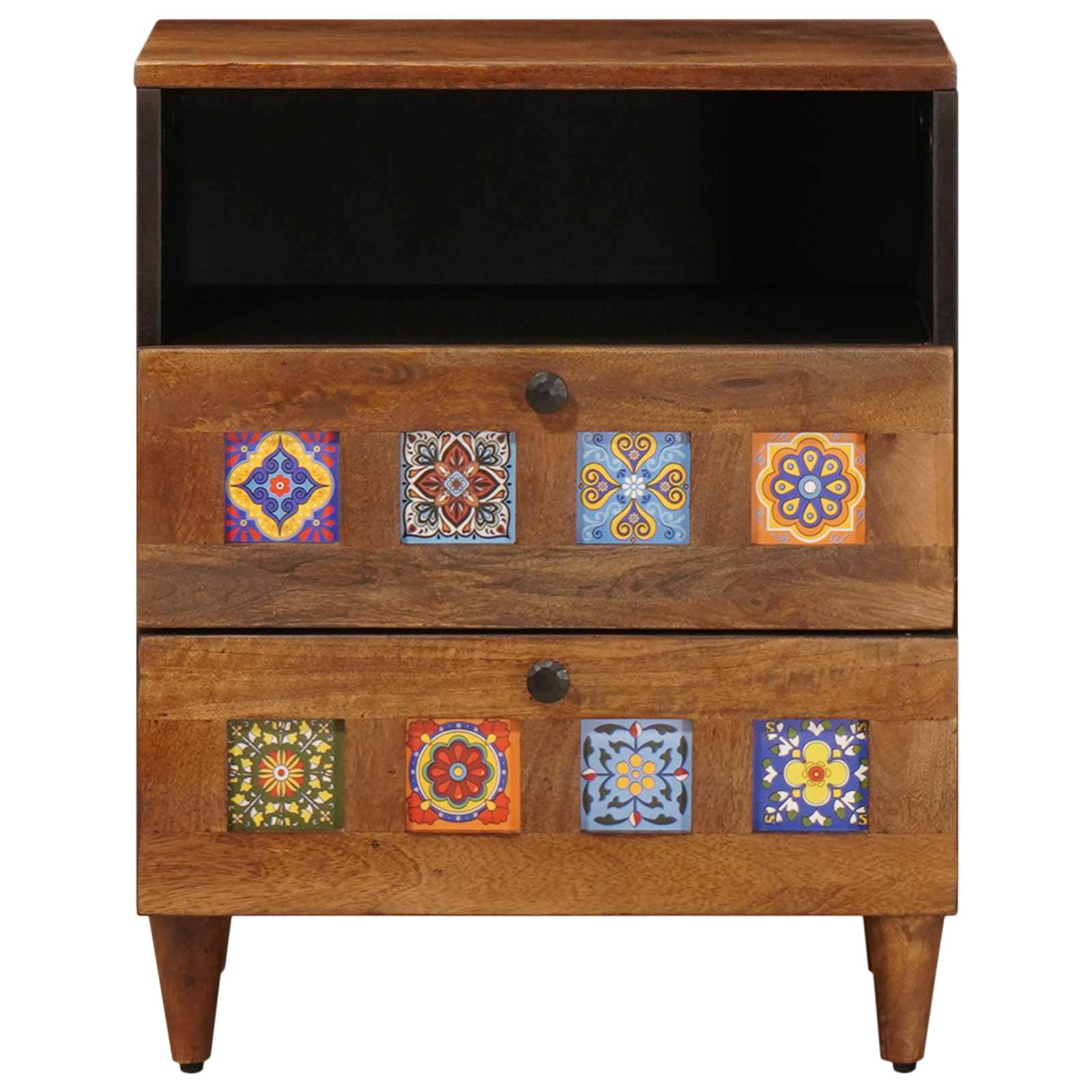 Cabinet de chevet Marron 50 x 33 x 62 cm Bois de mangue massif - XIOS
