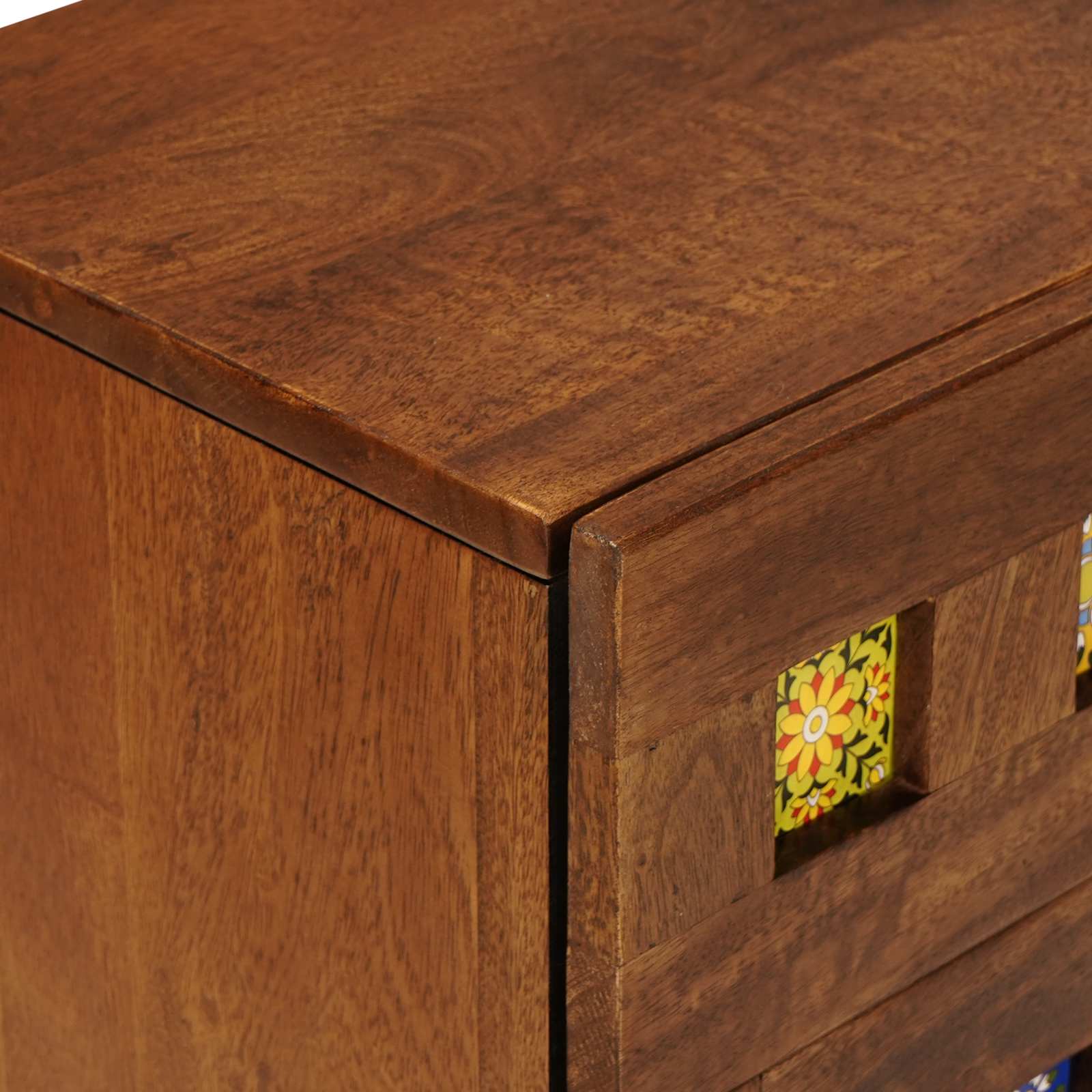 Cabinet de chevet Marron 50 x 33 x 60 cm Bois de mangue massif - XIOS
