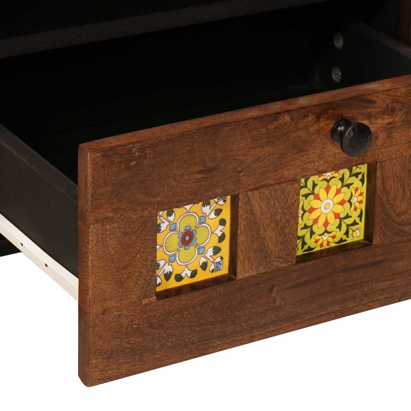 Meuble TV Noyer 105 x 33 x 46 cm Bois de mangue massif - XIOS