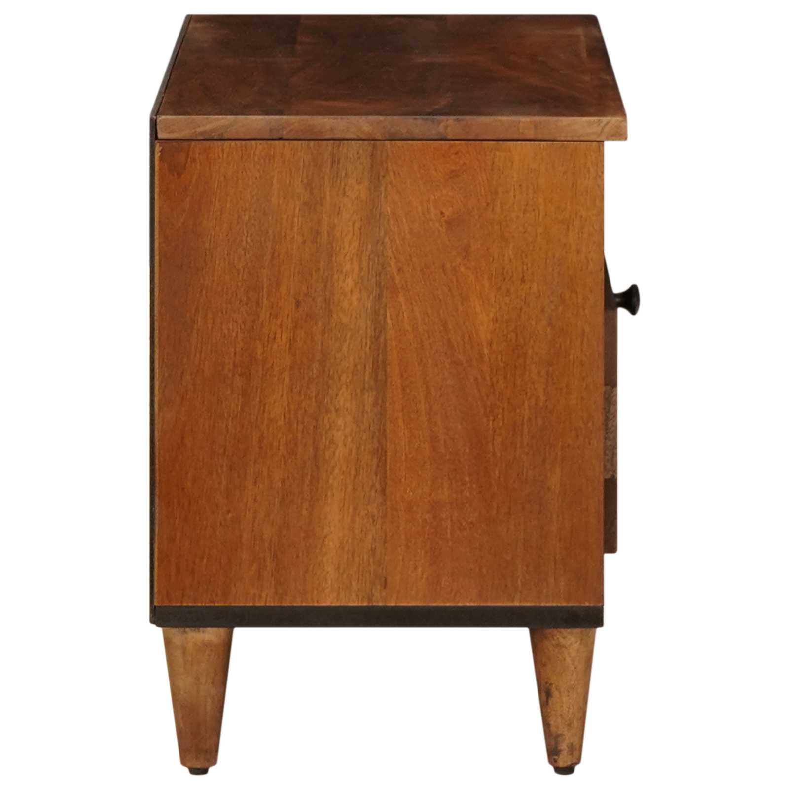 Meuble TV Noyer 80 x 33 x 46 cm Bois de mangue massif - XIOS