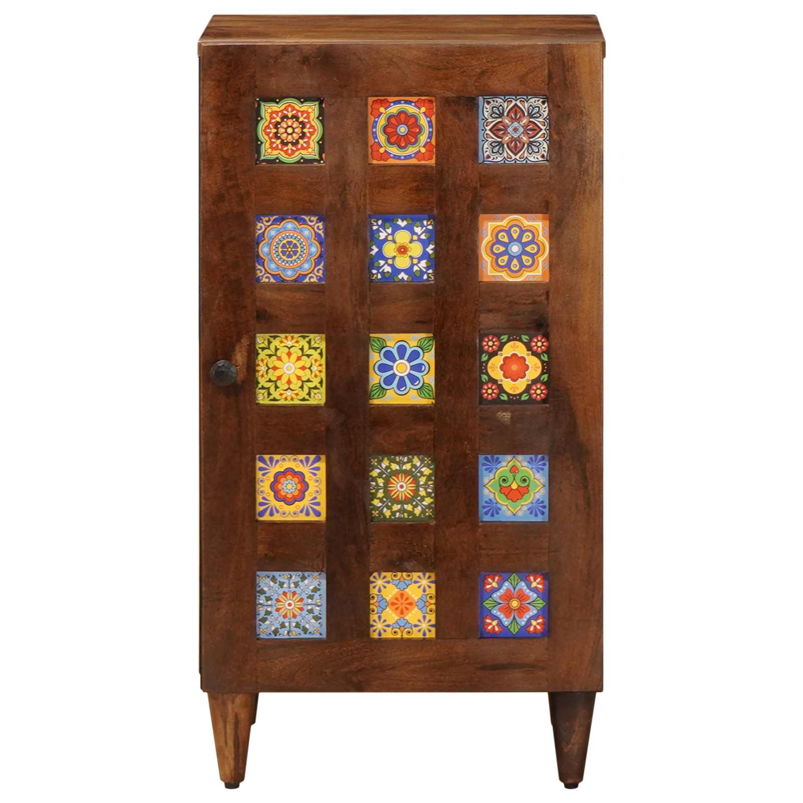 Buffet avec porte Noyer 40 x 33 x 75 cm Bois de mangue massif - XIOS