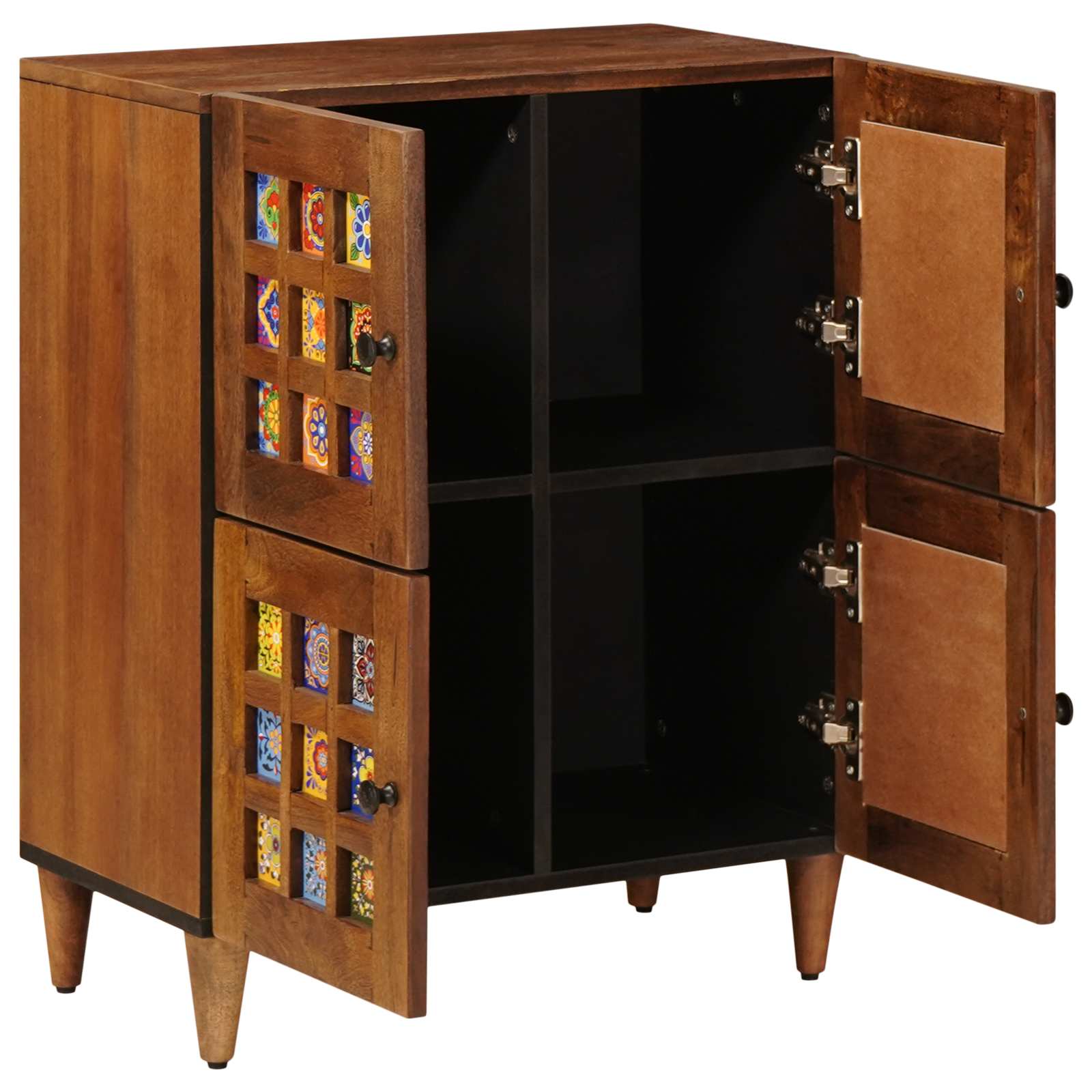 Buffet avec porte Noyer 60 x 33 x 75 cm Bois de mangue massif - XIOS