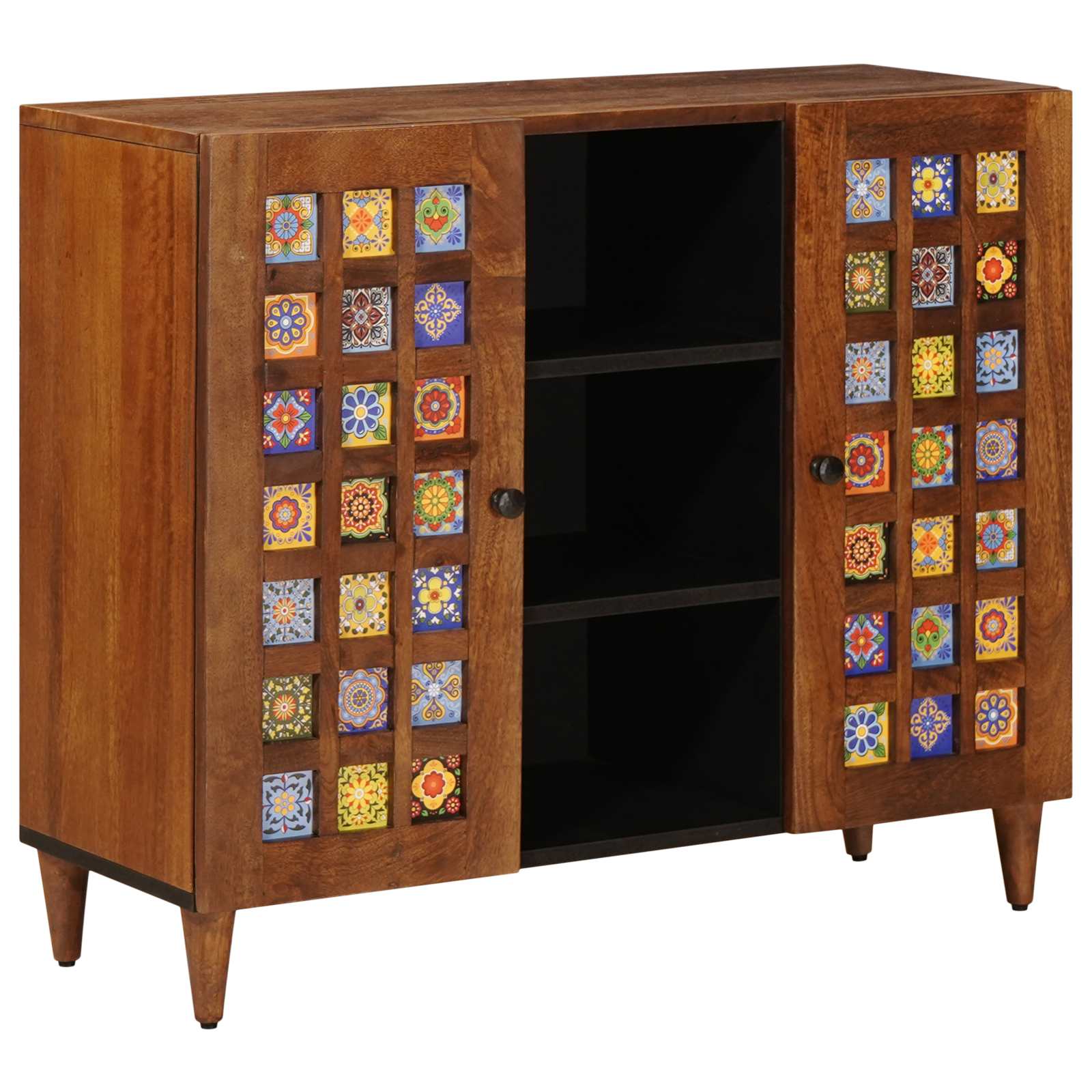 Buffet Noyer 90 x 33 x 75 cm Bois de mangue massif