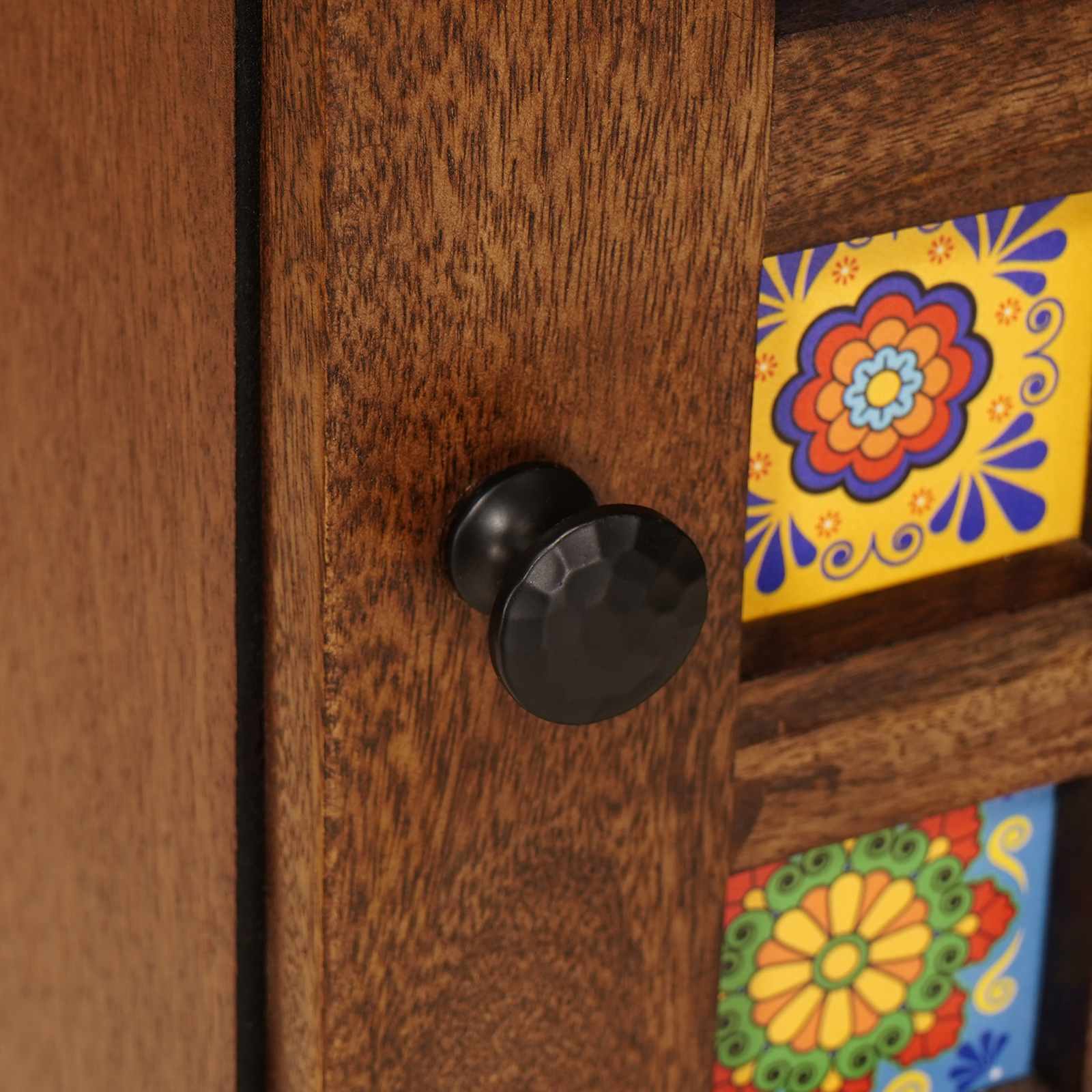 Haut Armoire Noyer 40 x 33,5 x 110 cm Bois de mangue massif - XIOS