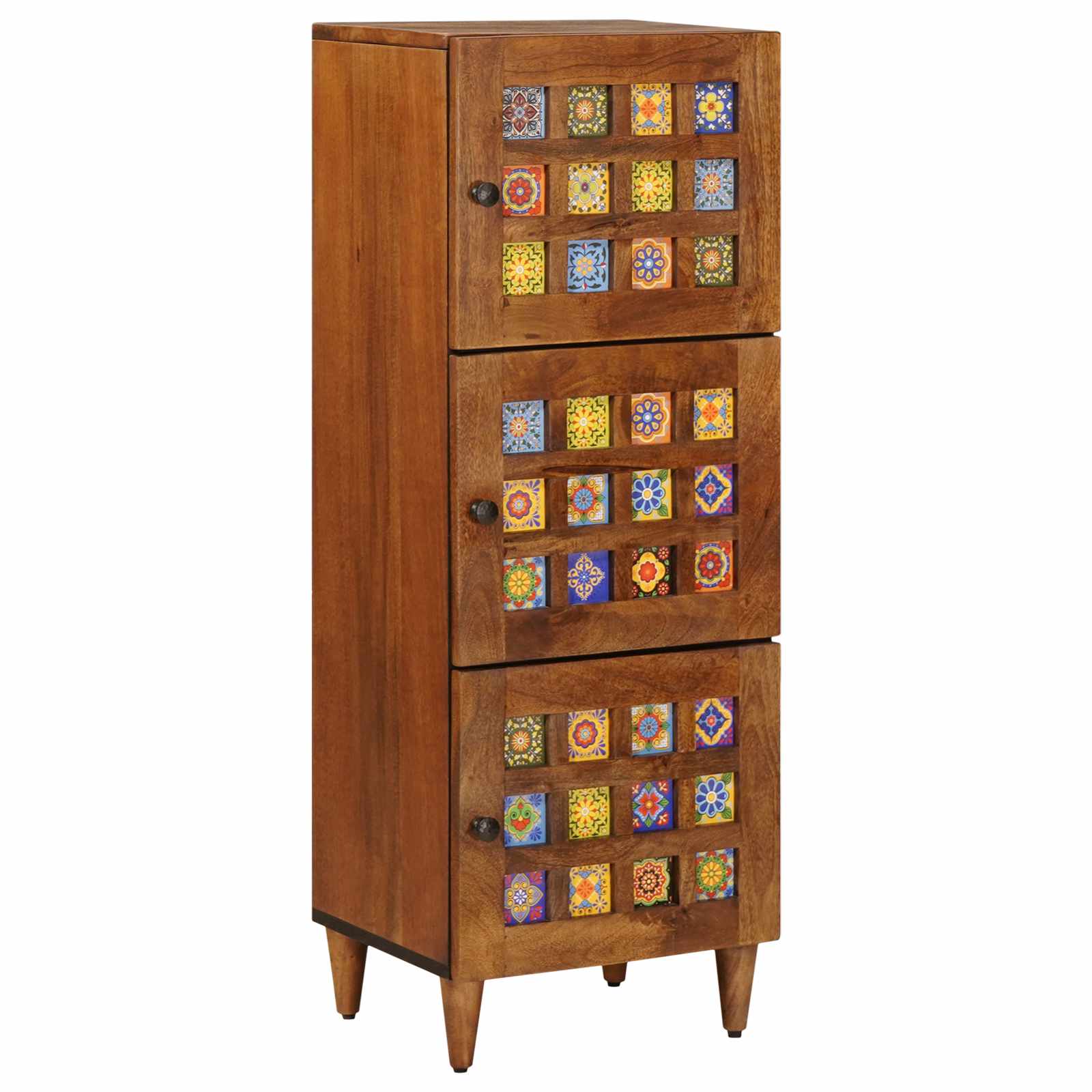 Haut Armoire Noyer 40 x 33 x 110 cm Bois de mangue massif