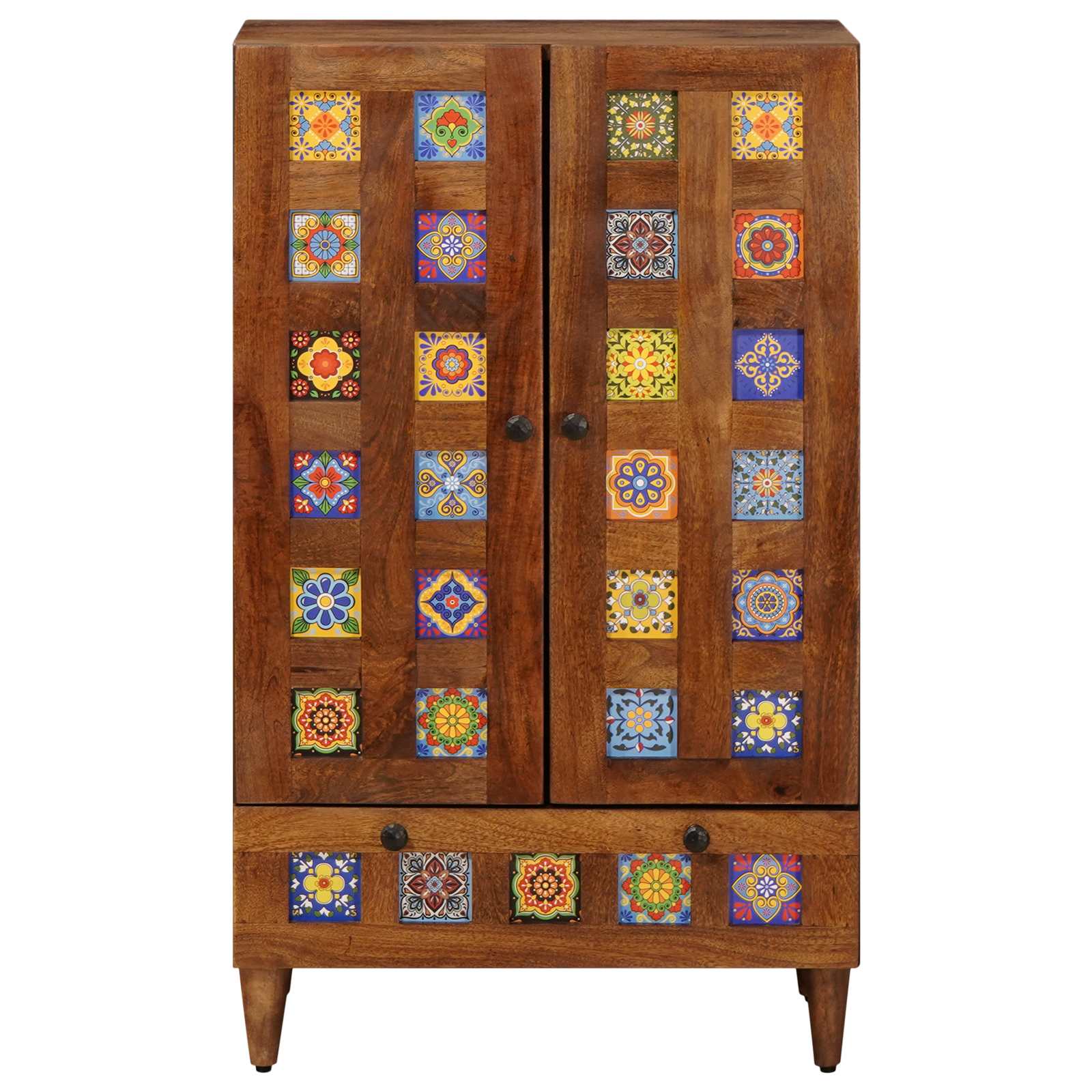 Haut Armoire Noyer 60 x 33,5 x 100 cm Bois de mangue massif - XIOS