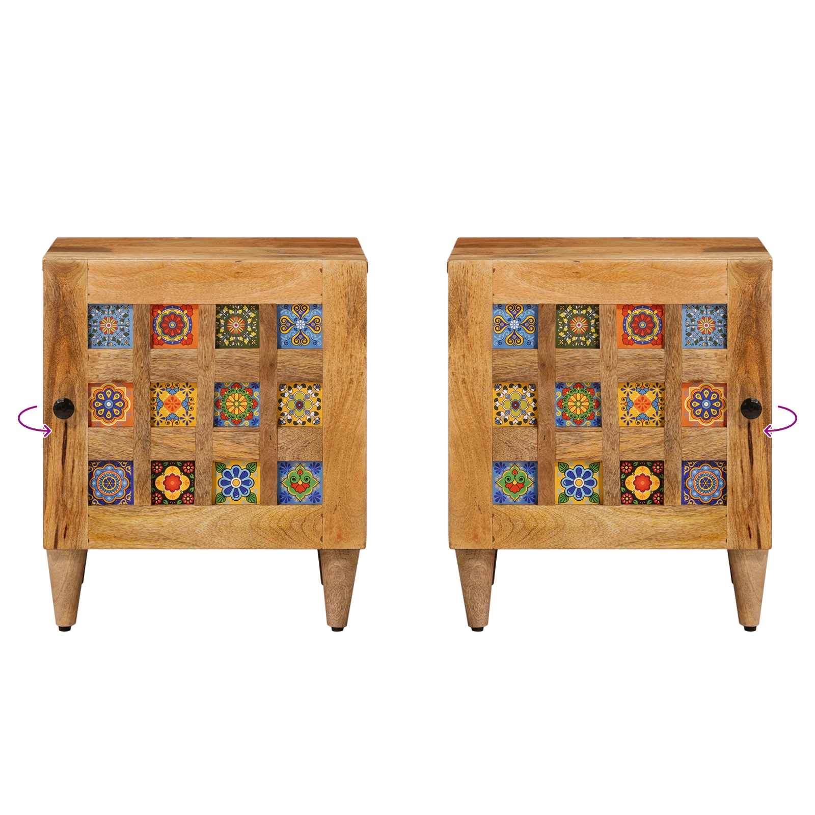 Cabinet de chevet Naturel 40 x 33,5 x 46 cm - XIOS